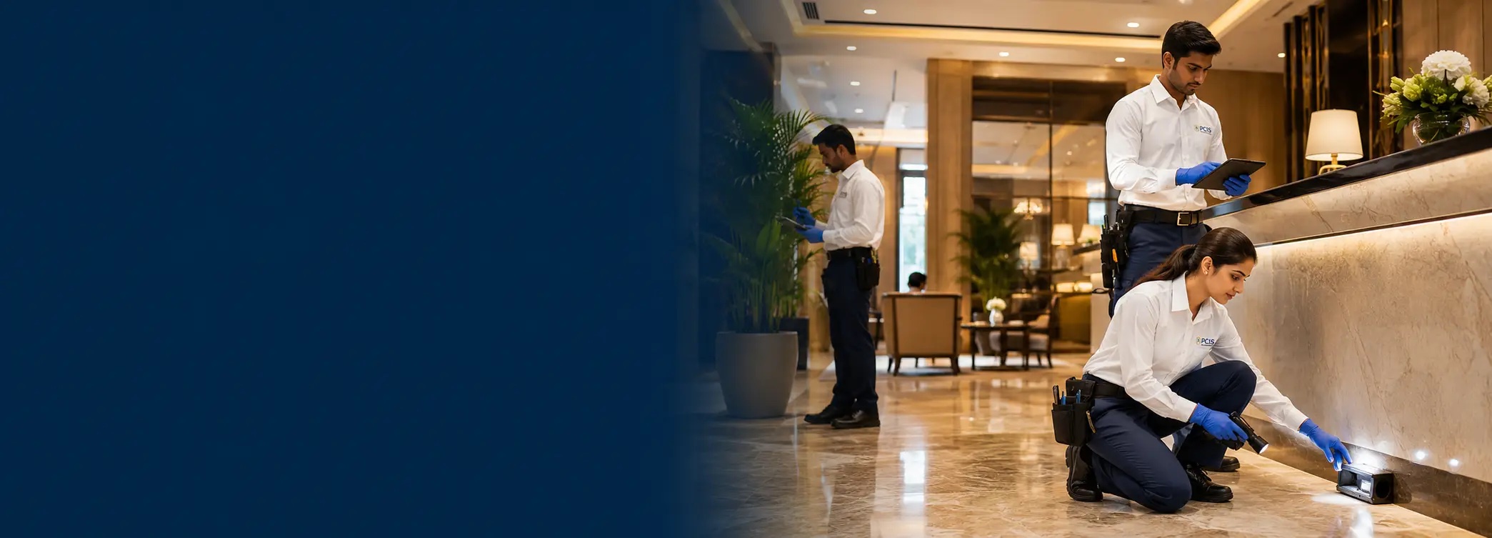 Hotel lobby maintained with discreet pest management