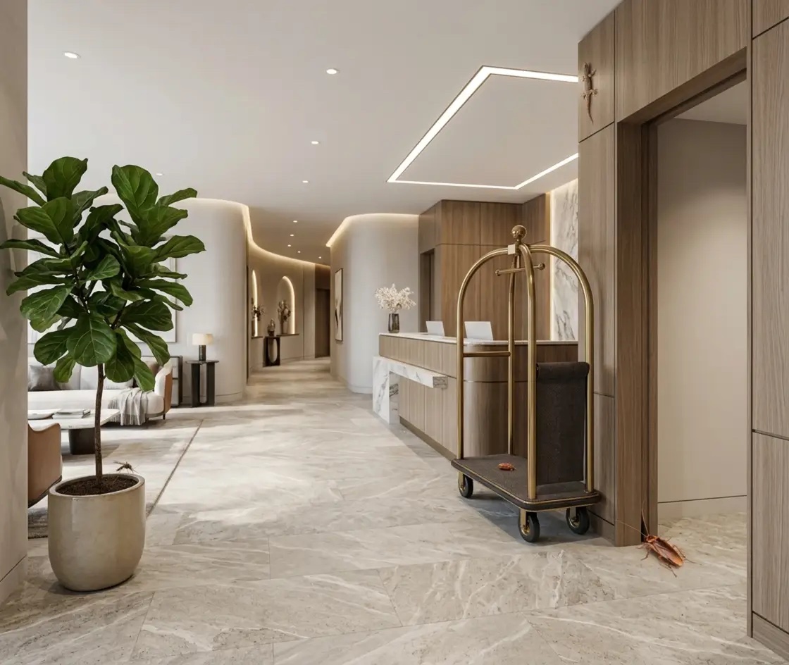 Hospitality Industry environment protected by professional pest management