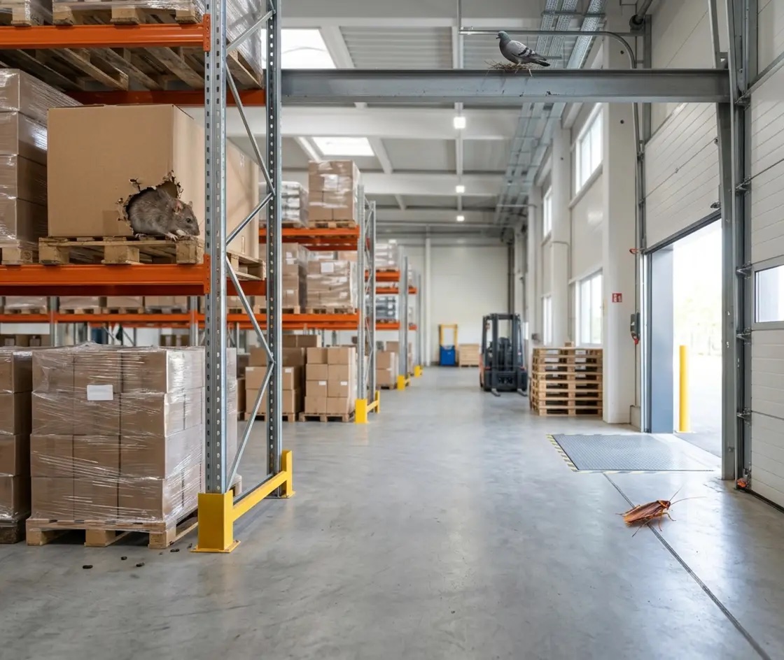 Warehousing & Logistics environment protected by professional pest management